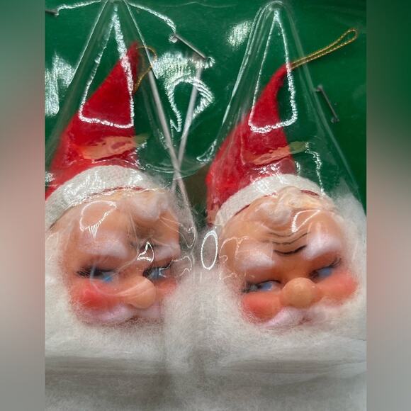 NWT 1960s Santa head ornaments - Picture 5 of 6